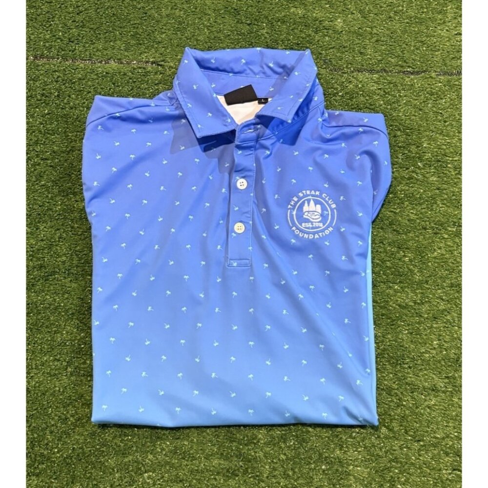 Sunday Swagger polo mens large blue green palmera lighweight breathable golf 42